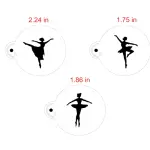 3 pcs Ballet Dancing Girl Decoration icing Stencils set