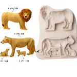 Lion and lioness Jungle animal silicone mould