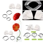 5 Pcs Poppy Petals veiner Mold Plus Cutters Set