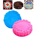 1 Happy Birthday Baking Pan Round Mousse Silicone Mold DIY Cake Baking Tray Tools