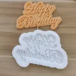 Happy birthday Design DIY Silicone Mould Style 3