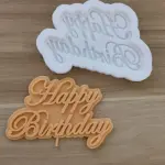 Happy birthday Design DIY Silicone Mould Style 3
