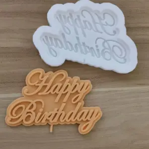 Happy birthday Design DIY Silicone Mould Style 3