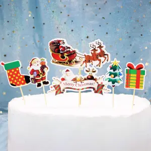 24 pcs Christmas Theme cake cupcake topper set (Style 15)