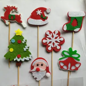 7 pcs Christmas Theme cake cupcake topper set (Style 19)