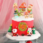 9 pcs Christmas theme cake Cupcake topper set style 17