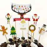 8 pcs Christmas theme cake Cupcake topper set style 31