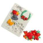 Flower Pot bouquet Garland shape flower vase flower theme silicone mould
