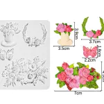 Flower Pot bouquet Garland shape flower vase flower theme silicone mould