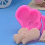 Cute Double Heart Popsicle silicone mould