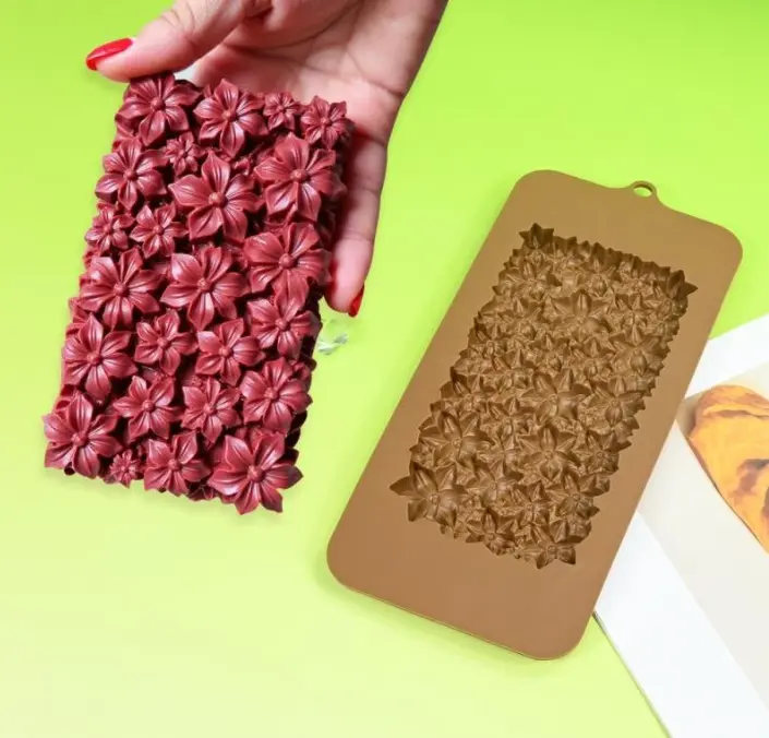 Multi-Cavity Flower Silicone Fondant Bar Mould