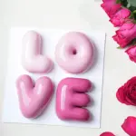 4 pcs Love Shape Nonstick Baking Silicone Mould