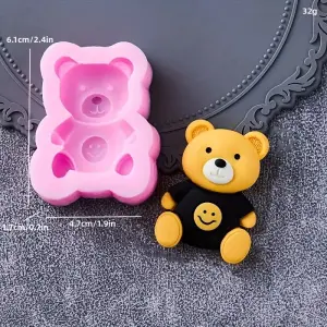 Smiling Teddy Bear Silicone Mould for Fondant, Chocolate & DIY Crafts