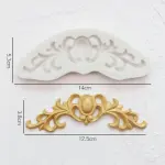 Classic European Embossed crown boarder silicone Mould