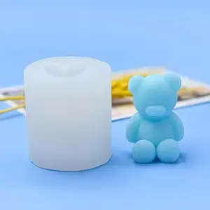 Small Teddy Silicone Mould for Candle, Resin & Cake Decoration