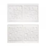 Square Maze Shape 2 Cavity Silicone Mould