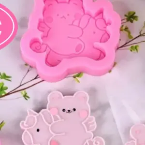 Teddy Riding Horse Silicone Mould for Fondant, Chocolate & DIY Crafts