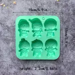 6 CAVITY GINGERBREAD MAN CHOCOLATE BISCUIT SILICONE Mould