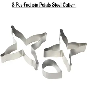 3 Pcs FUCHSIA Petals Steel Cutter