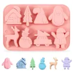 8 CAVITY Christmas theme CHOCOLATE BISCUIT SILICONE Mould