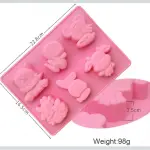 6 CAVITY MOUSE CATTLE RABBIT SHAPE CARTON SILICONE CAKE Mould