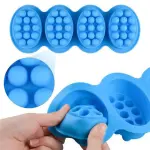 SILICONE SOAP MOLDS – 4 CAVITIES MASSAGE BAR ELLIPSE MOLD
