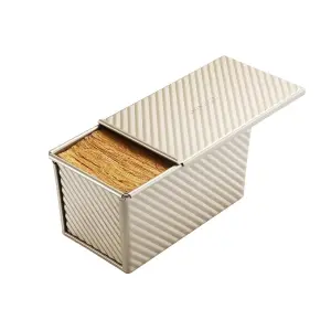 Non stick Aluminium Bread Loaf tin baking pan with lid