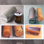 High Quality Cylinder rippled shape fresh bread cake non stick baking pan