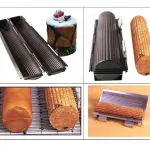 High Quality Cylinder rippled shape fresh bread cake non stick baking pan