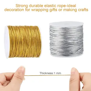 25 meters Elastic Rope thread for packing ( gold)