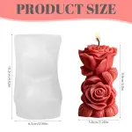 Rose shaped pillar candle silicone mould