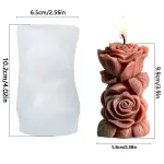 Rose shaped pillar candle silicone mould