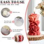 Rose shaped pillar candle silicone mould