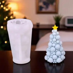 3D Christmas Tree with star silicone mould (large )