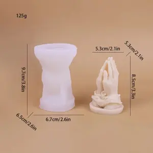 3D Folding hand praying theme silicone mould style 2
