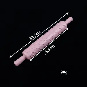 Big Heart texture rolling pin
