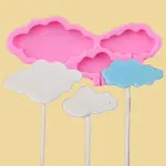3 cavity cloud popscile silicone mould