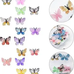 16 pcs different style of butterfly edible Wafer