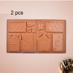 2 pcs Different Christmas Houses Silicone Cake Mold for chocolate and cookie