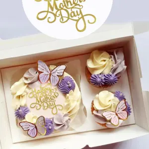 Calligraphy Happy mothers day designer cake topper (STYLE 2)