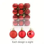 24pcs Christmas Ball Decorations Christmas Tree Anti-fall Christmas Decorations Hanging Balls Holiday Wedding Party