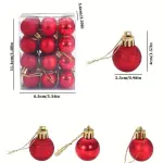24pcs Christmas Ball Decorations Christmas Tree Anti-fall Christmas Decorations Hanging Balls Holiday Wedding Party