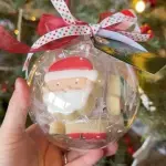 Clear round plastic small gift box size 12 cm