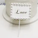 1 pcs boarder studded love cake topper