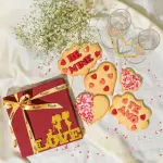 1 pcs golden love couple cake topper
