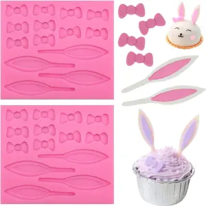 Easter Bunny Ear Bow Silicone Rabbit Silicone Fondant Mould