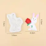 Easter Rabbit holds tulip carrot bunny Silicone Mould