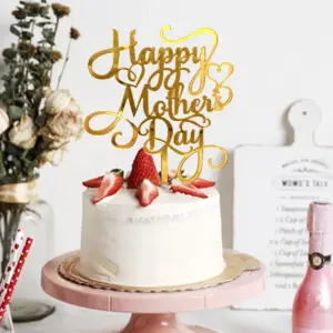 Calligraphy happy mothers day designer cake topper