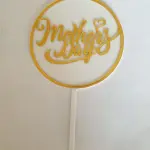 Double acrylic Mothers day cake topper