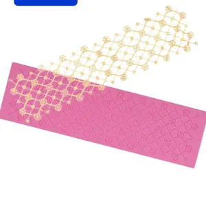Flower grid pattern shaped Lace silicone mould